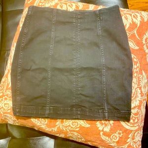 Free People - Black Denim Mini Skirt